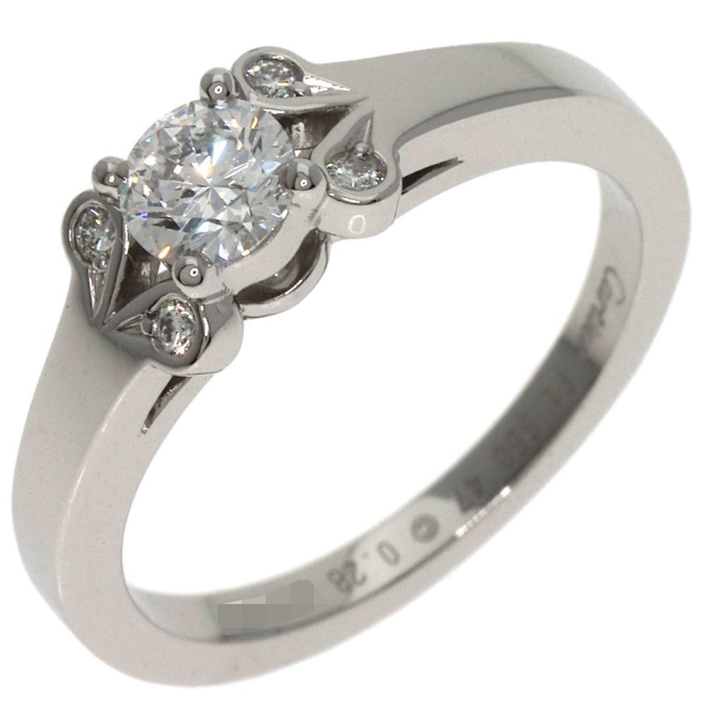 CARTIER Silver Diamond Ring #47